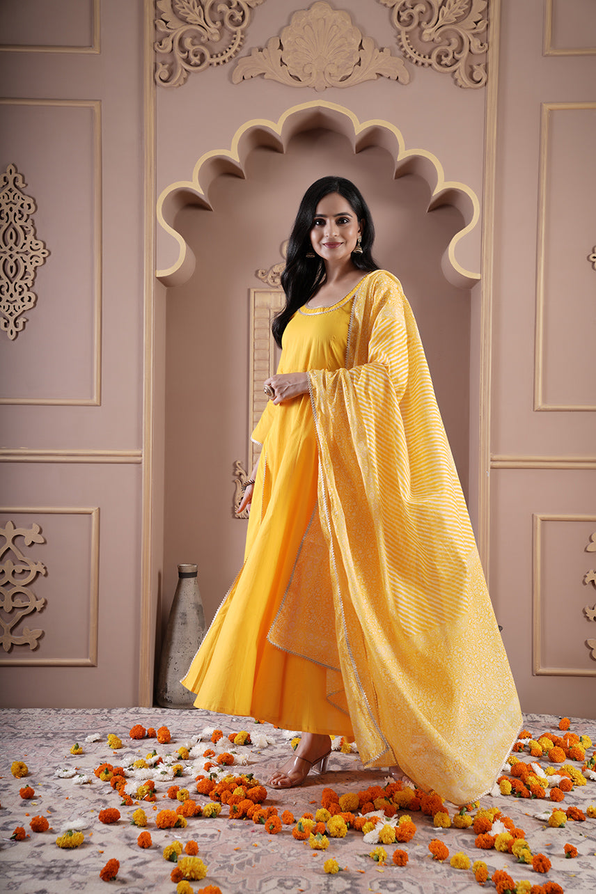 Radha cotton suit set trio