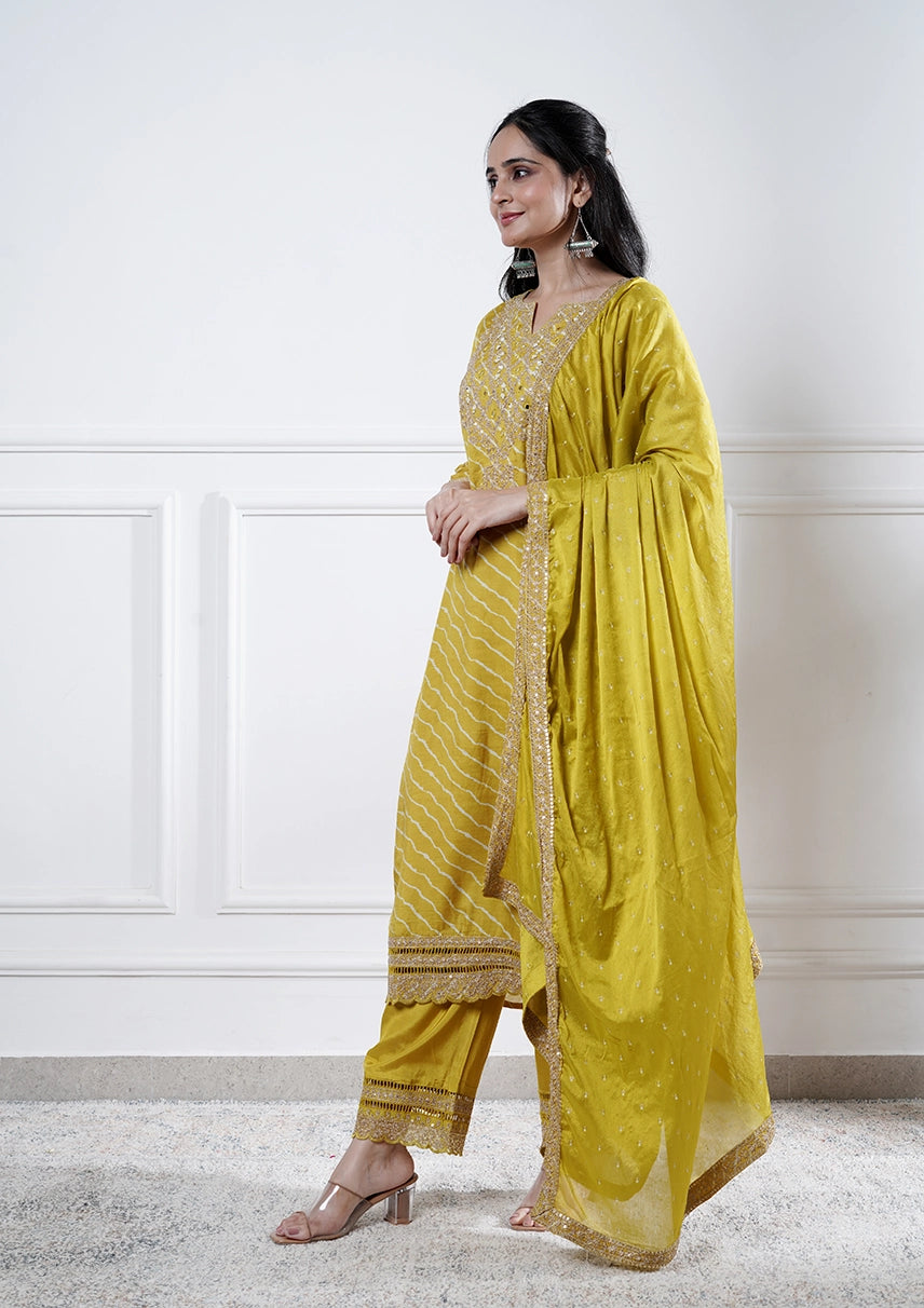 Iris Silk Suit Set Trio