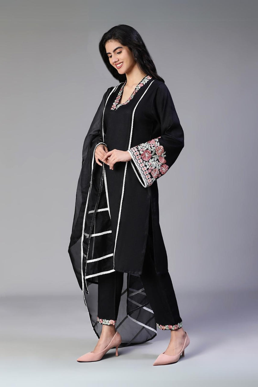 Pakistani Style Suit Set (Black)