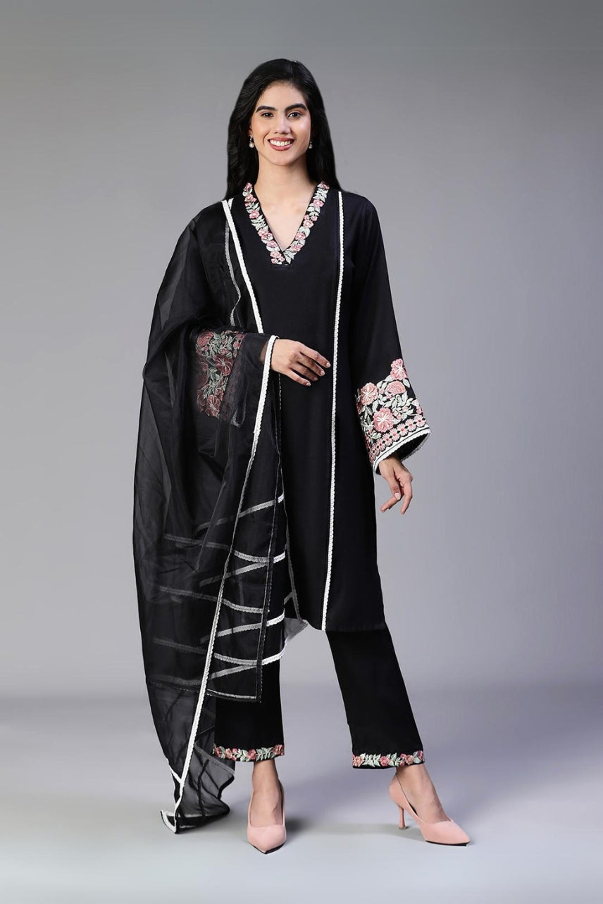 Pakistani Style Suit Set (Black)