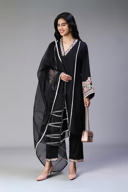 Pakistani Style Suit Set (Black)