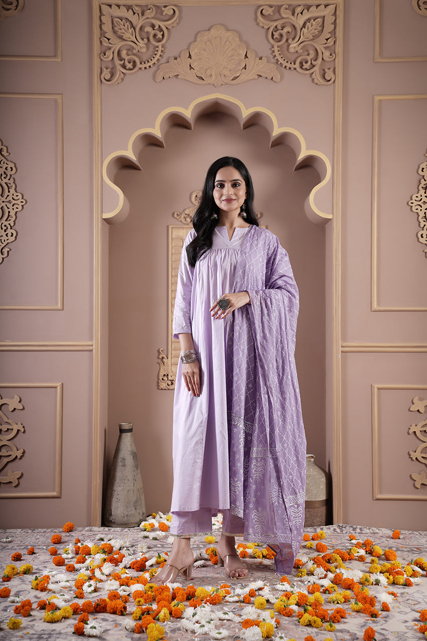 Niharika cotton suit set trio