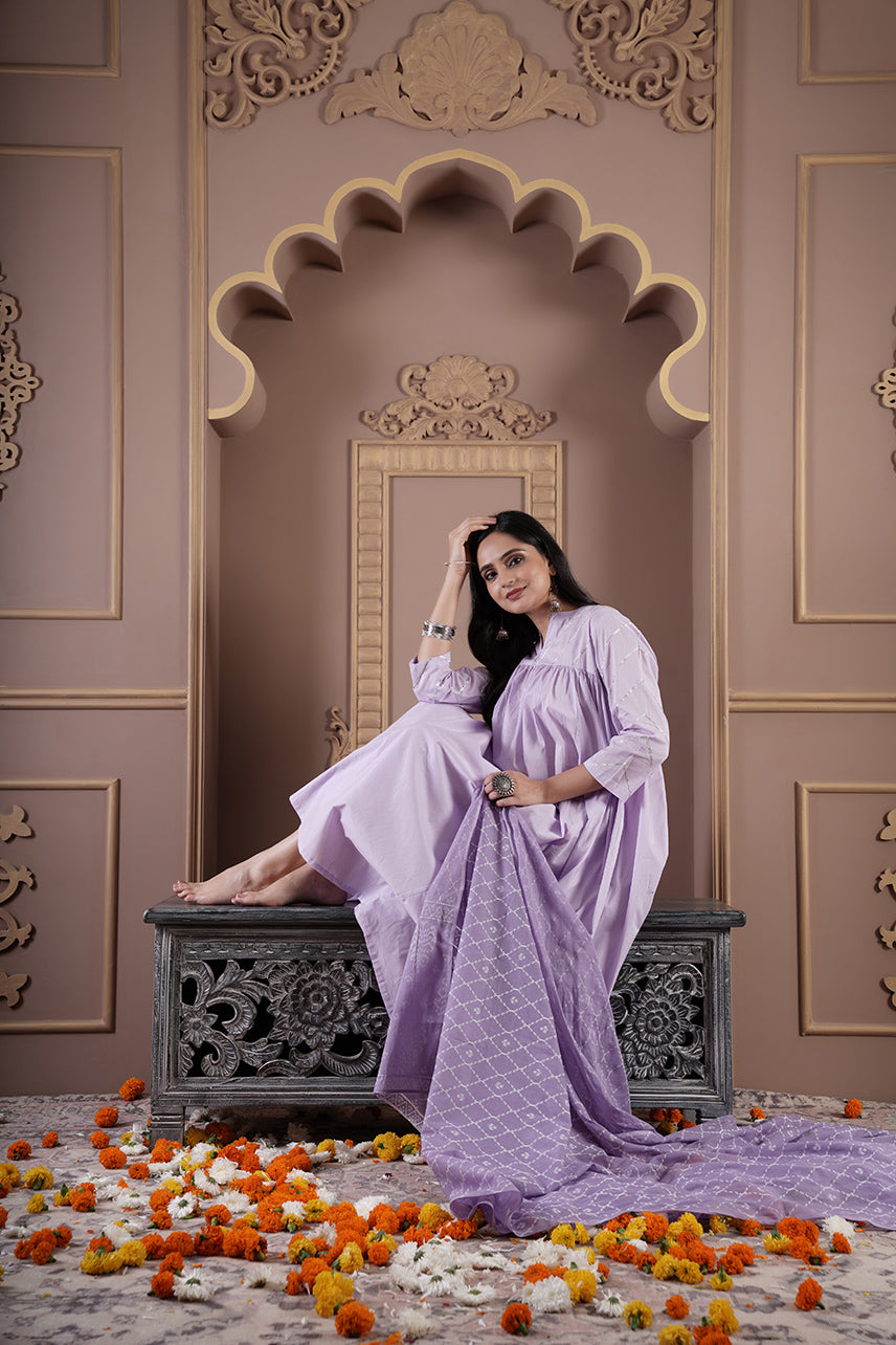 Niharika cotton suit set trio